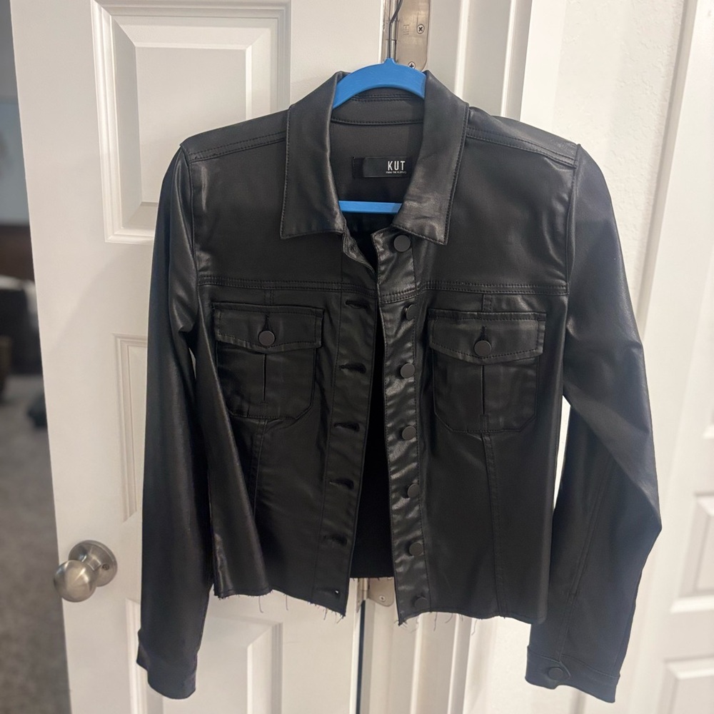 Kut from the Kloth Black Leather Jacket for Men